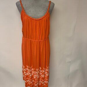 Style & Co Dress Womens SZ XL Orange Sundress Causal Beach Vacation Resortwear